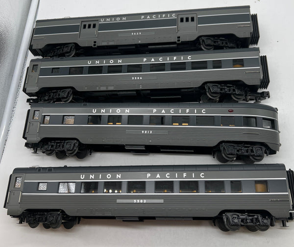 MTH Railking 30-1514P Union Pacific UP 4 Passenger Cars Gray O SCALE Like New