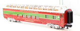 MTH Railking 30-68135 Christmas 60' Streamlined Full-Length Vista Dome Car w/LED Lights O SCALE Like New