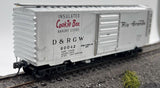 McKean Models 4006 DENVER & RIO GRANDE WESTERN 40' PS-1 Boxcar Front Range HO Scale Used Excellent Damaged Box