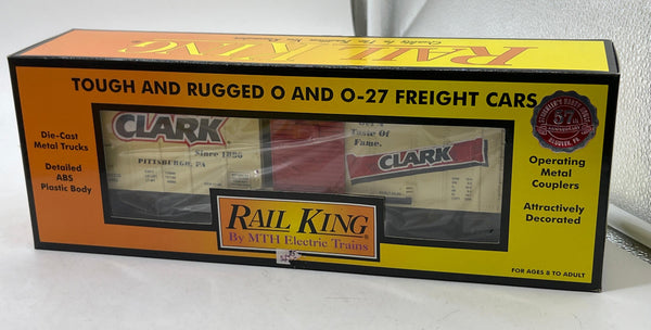 MTH Railking 30-74095 Clark Candy Bar Boxcar O SCALE NEW