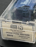 Micro Trains 92010 Scale Grand Trunk 2 bay covered hopper N SCALE Like New