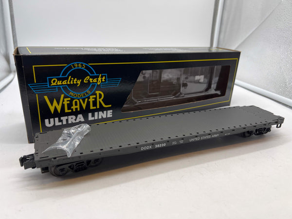 Weaver U2519LD 38560 US Army Flatcar DODX 3 RL O SCALE NEW
