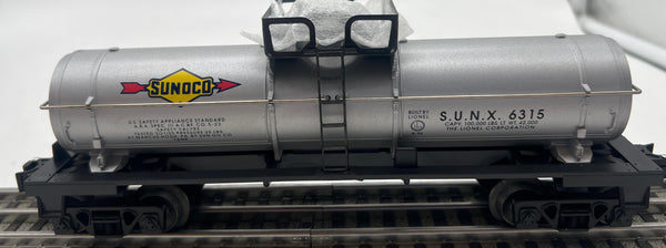 Lionel 6-16150 Sunoco Single Dome Tank Car 6315 O SCALE Like New