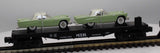 MTH 30-7613 MTH w/T-Birds Auto Transport Flat Car RailKing O Scale Like New