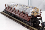MTH 30-7648 WESTERN MARYLAND Log Dump Car RailKing w/logs O Scale Like New
