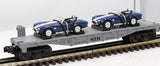 MTH Railking 30-7660 Auto Transport Flat Car w/Ertlr 1965 Ford Cobras O SCALE Like New