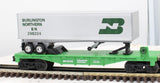Lionel 6-16308 Burlington Northern Flat Car W/trailer O SCALE Like New