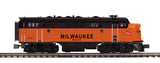 MTH Premier 20-21826-1 Milwaukee Road F-7 A Unit Diesel Engine with Proto-Sound 3.0 Hi-Rail Wheels 44.5 Track Miles O SCALE Like New