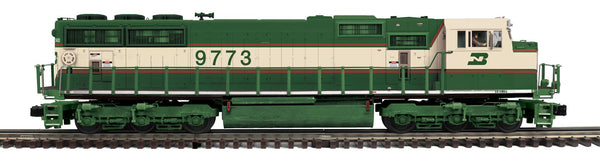 MTH Premier 20-21951-1 Burlington Northern SD70Mac Diesel Engine in Burlington Northern with Proto-Sound 3.0. O SCALE limited NEW