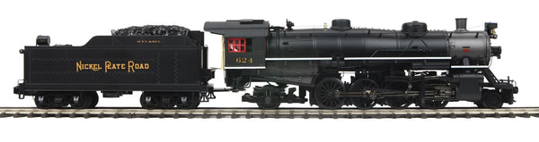 MTH Premier 20-3833-1 Nickel Plate Road 2-8-2 USRA Light Mikado Steam Engine - Nickel Plate Road #624 With Proto-Sound 3.0 O SCALE NEW