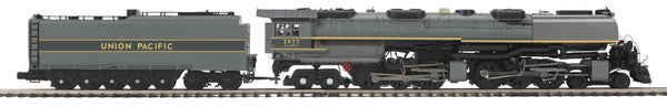 MTH Premier 20-3897-1 Union Pacific 4-6-6-4 Challenger Steam Engine in Two-Tone Gray w/Yellow Stripes #Oil Tender with Proto-Sound 3.0. O SCALE NEW