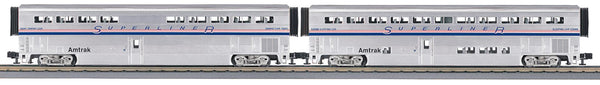 MTH Premier 20-61043 Amtrak Premier 2-Car SuperLiner Sleeper/Cafe Set O Scale  NEW