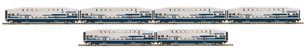 MTH Premier 20-61053 Metrolink 4-Car Bombardier Passenger Set & 20-61054 Bombardier 2 Passenger Cars