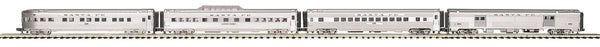 MTH Premier 20-64183 Santa Fe O Scale Premier 4-Car 70' Streamlined Passenger Set (Ribbed Sided) NEW