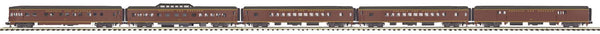 MTH Premier 20-65145 Norfolk & Western N&W Powhatan Arrow 5-Car 70' Streamlined Passenger Set Smooth Sided O SCALE Like New