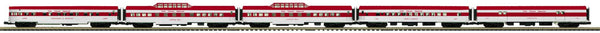 MTH Premier 20-65228 Texas Special 5-Car 70' Streamlined Passenger Set Smooth Sided O SCALE NEW