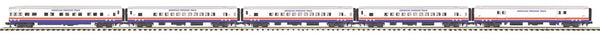 MTH Premier 20-65247 American Freedom Train 5-Car 70' Streamlined Passenger Set Smooth Sided O SCALE NEW