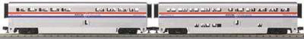 MTH Premier 20-6539 Amtrak SuperLiner Sleeper/Diner Set O SCALE Used Excellent
