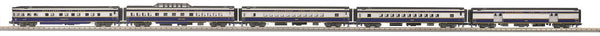 MTH 20-6565, 20-6665 Baltimore & Ohio Steamlined Passenger Set (Set of 7 Cars) O Scale Like New
