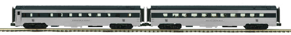 MTH Premier 20-66240 New Haven 2-Car 70' ABS Slpr/Diner Passenger Set (Ribbed) O SCALE NEW