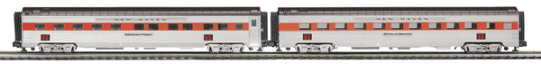 MTH Premier 20-66253 New Haven 2-Car 70' ABS Slpr/Diner Passenger Set (Ribbed) O SCALE NEW