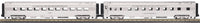 MTH Premier 20-6643 Santa Fe 2-Car 70' ABS Slpr/Diner Passenger Set - Ribbed - ATSF Sleeper "Blue Water" Diner 1568 O SCALE Used Excellent
