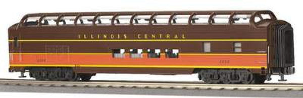 MTH Premier 20-6761 Illinois Central 70' ABS Full Length Vista Dome Passenger Car - Smooth - IC Full Dome "Delta View". O SCALE Used Excellent