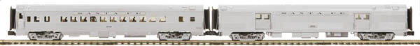 MTH Premier 20-69196 Santa Fe O Scale Premier 2-Car 70' Streamlined Baggage/Coach Passenger Set (Ribbed Sided) Road #3538 #2942 NEW