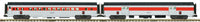 MTH Premier 20-69214 New Haven O Scale Premier 2-Car 70' Streamlined Baggage/Coach Passenger Set (Ribbed Sided) NEW