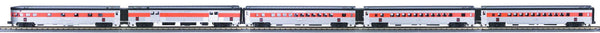 MTH Premier 20-80003C New Haven O Scale Premier 5-Car 70' Streamlined Passenger Set (Smooth Sided) NEW