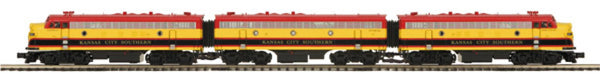 MTH Premier 20-80008B Kansas City Southern F-7 ABA Diesel Set PS 2.0 O Scale NEW