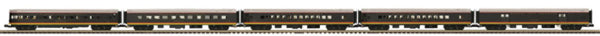 MTH Premier 20-80008D Kansas City Southern 70' Streamlined Passenger Set (Smooth Sided) 5 car set O Scale NEW
