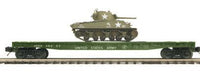 MTH Premier 20-90697C U.S. Army Flat Car w/(1) M4 Sherman Tank #38420  O SCALE Like New