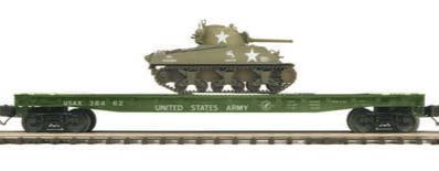 MTH Premier 20-90697 U.S. Army Flat Car w/(1) M4 Sherman Tank #38426 O SCALE NEW