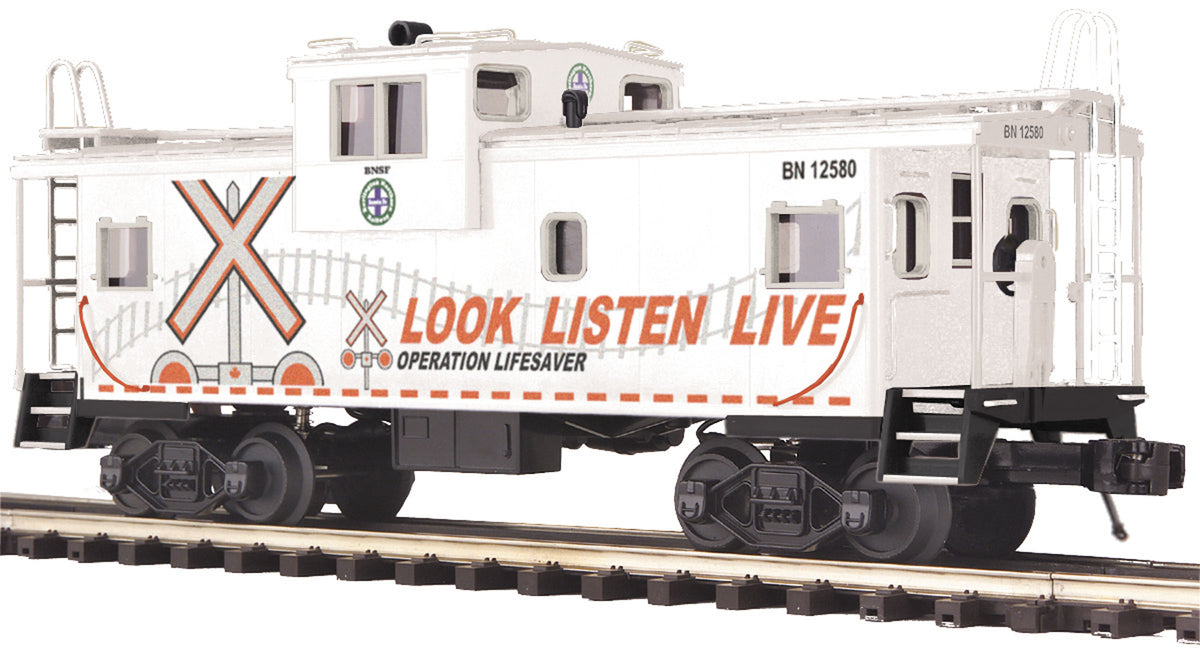 MTH 20-91188 BNSF #12582 Extended Vision Caboose O-Scale Used damaged box