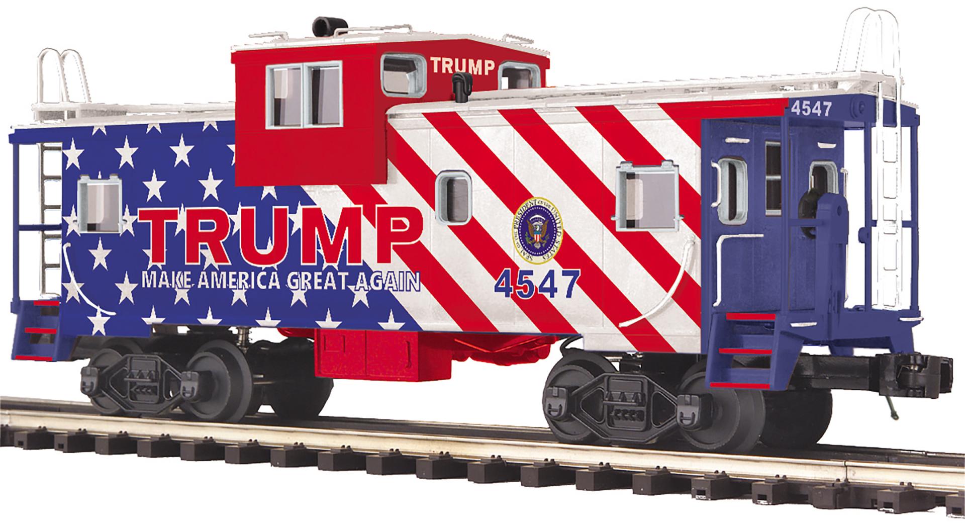 MTH Premier 20-91837 Donald J. Trump Extended Vision Caboose O Scale L