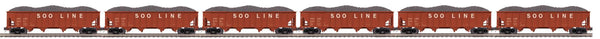 MTH Premier 20-92066 SOO Line 4-Bay Hopper 6 Car Set O SCALE NEW