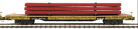 MTH Premier 20-92142G TTX 60' Flat Car w/Pipe #93169 NEW