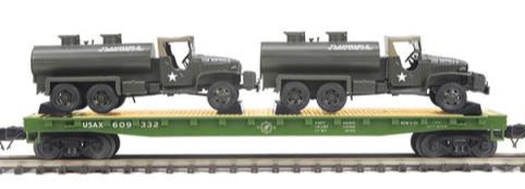 MTH Premier 20-92213C U.S. Army Flat Car w/GMC 353 6x6 Tank Truck O Scale NEW