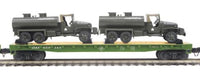 MTH Premier 20-92213D U.S. Army Flat Car w/GMC 353 6x6 Tank Truck O Scale  NEW
