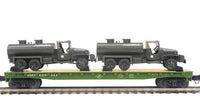 MTH Premier 20-92213D U.S. Army Flat Car w/GMC 353 6x6 Tank Truck O Scale NEW