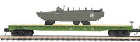 MTH Premier 20-92215B U.S. Army Flat Car w/GMC DUKW O SCALE NEW
