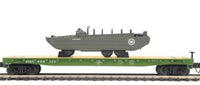 MTH Premier 20-92215D U.S. Army Flat Car w/GMC DUKW #609320 O SCALE NEW