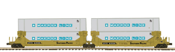 MTH Premier 20-92250 Southern Pacific O Scale Premier 2-Car Twin Stack Container Set O SCALE NEW