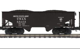 MTH Premier 20-92258E U.S. Army 2-Bay Flat End Offset Hopper Car #55075 O Scale NEW