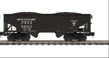 MTH Premier 20-92258G U.S. Army 2-Bay Flat End Offset Hopper Car #55077 O Scale NEW