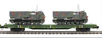 MTH Premier 20-92279E U.S. Army 60' Flat Car w/(2) M270 Rocket Launcher Vehicles O SCALE NEW
