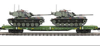 MTH Premier 20-92281C U.S. Army 60' Flat Car w/(2) M60 Tanks #40209 O SCALE  NEW