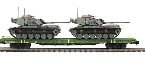 MTH Premier 20-92282C U.S. Army 60' Flat Car w/(2) M60 Tanks #40203 O Scale NEW