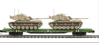 MTH Premier 20-92285E U.S. Army 60 Flat Car w/(2) M60 Tanks O SCALE. NEW